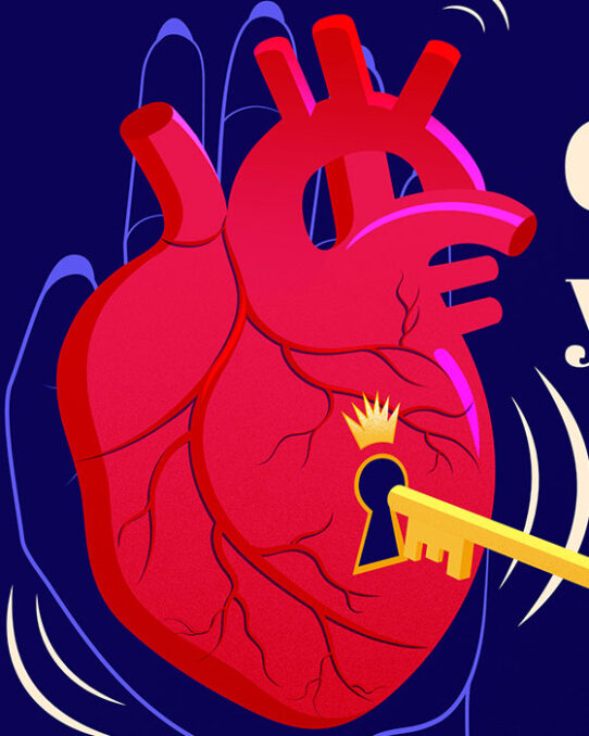 Detail vector illustration editorial illustration - Open up your heart - created by Loredana Codau, hart detail