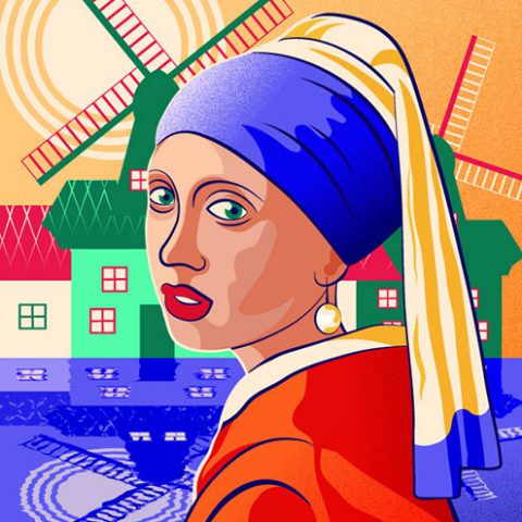 The girl with a pearl earring – Tribute to Johannes Vermeer