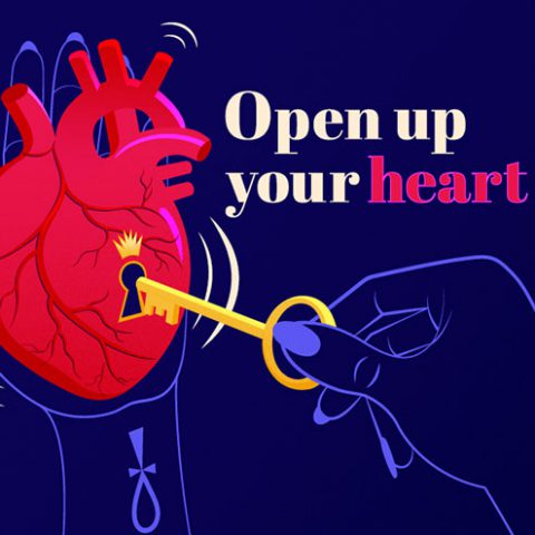 Editorial illustration – Open up your heart