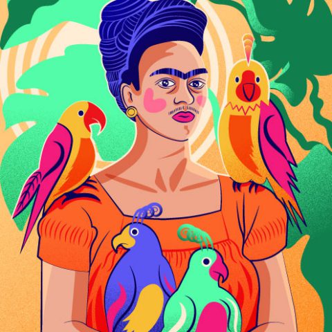 Me and my parrots – Tribute to Frida Kahlo