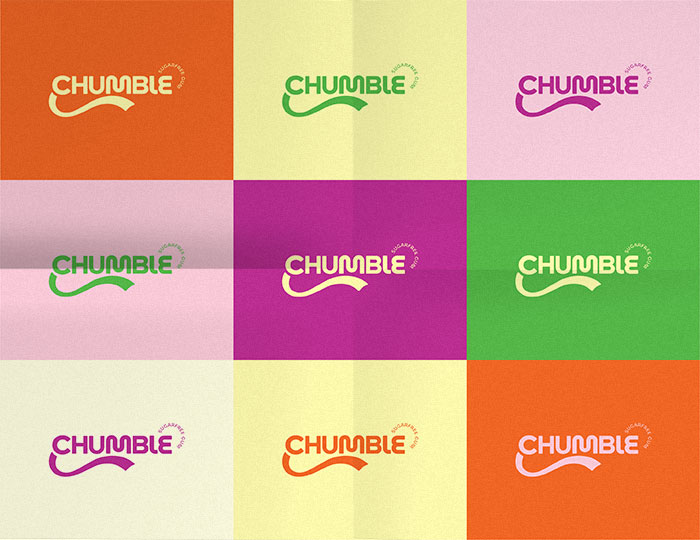 Chumble Chewing Gum primary logo variations by Loredana Codau