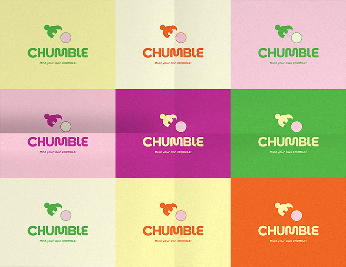 Chumble Chewing Gum secondary logo variations Loredana Codau
