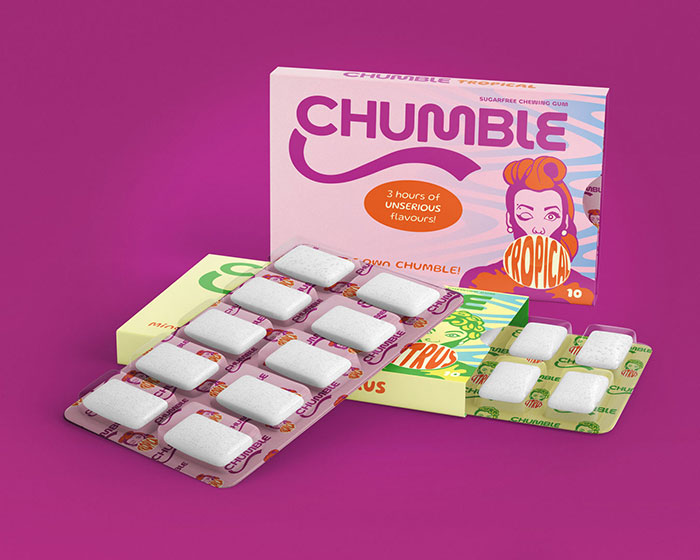Chewing Gum packaging design Citrus and Tropical by Loredana Codau