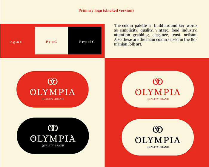 Rebranding Olympia Romania primary logo passion project by ©Loredana Codau 2021