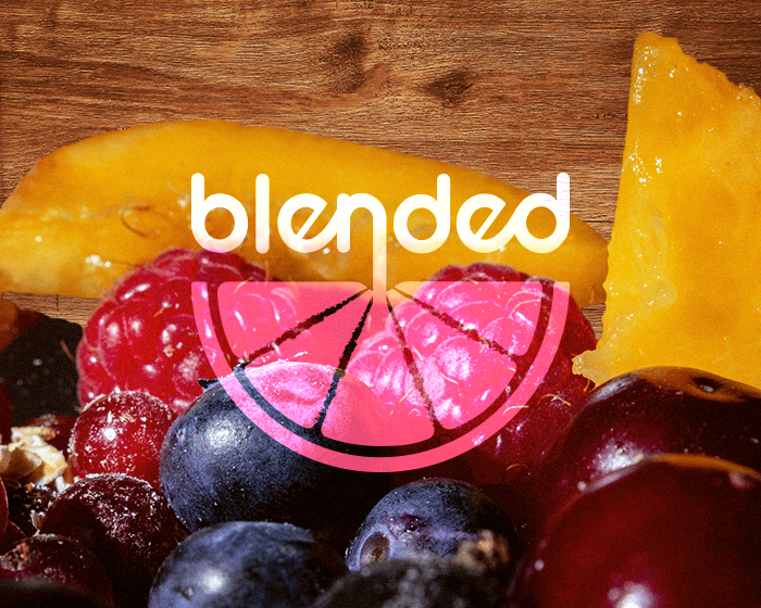 Cold pressed juice branding design logo Blended by ©Loredana Codau