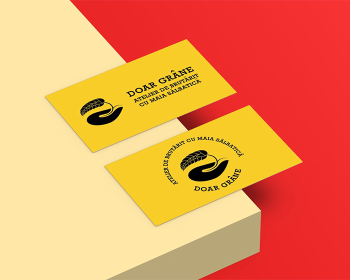 Business cards branding project made for (Doar grâne) Only grains bakery